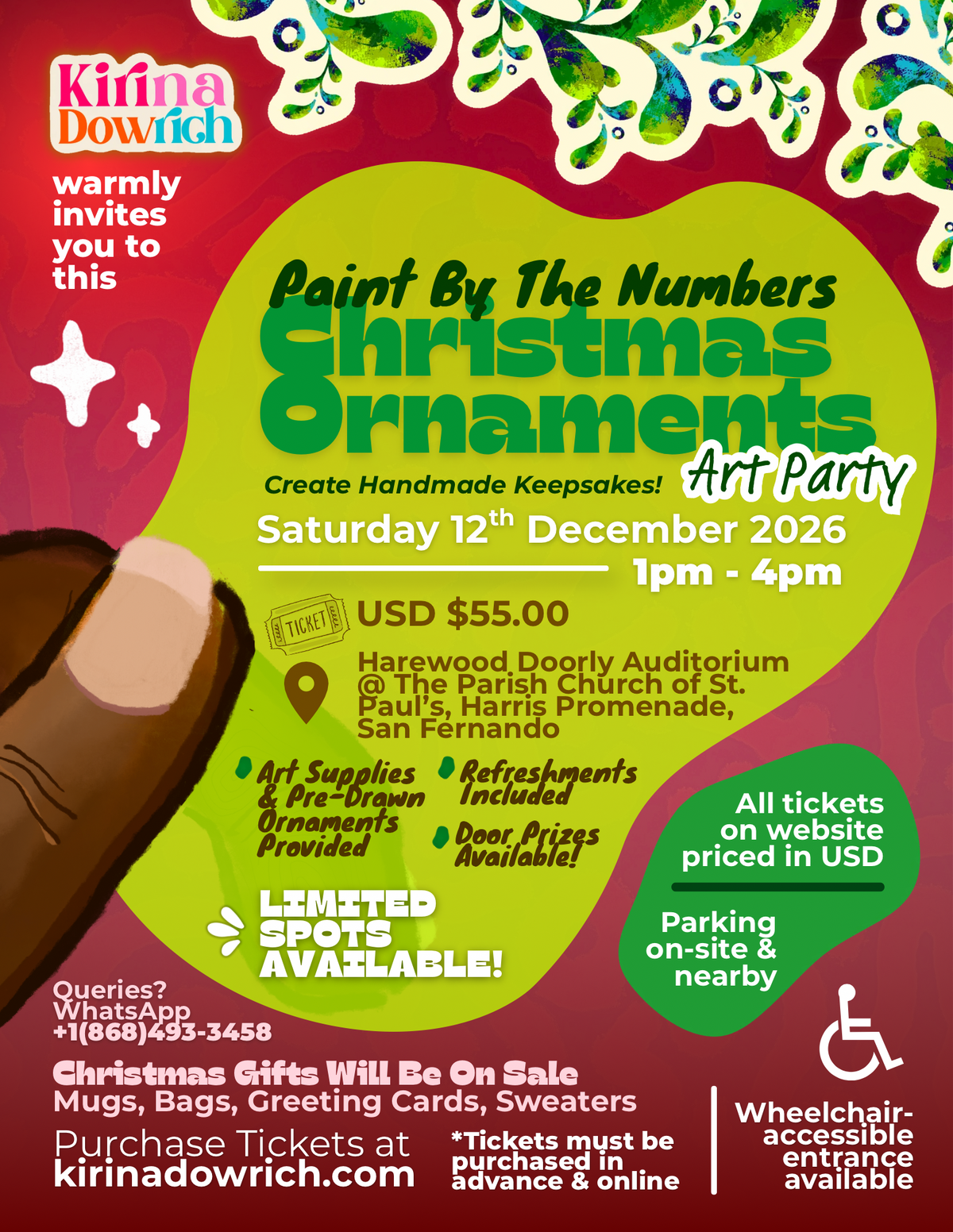 Paint By The Numbers Christmas Ornaments • Art Party • Saturday 5th & 12th December 2026