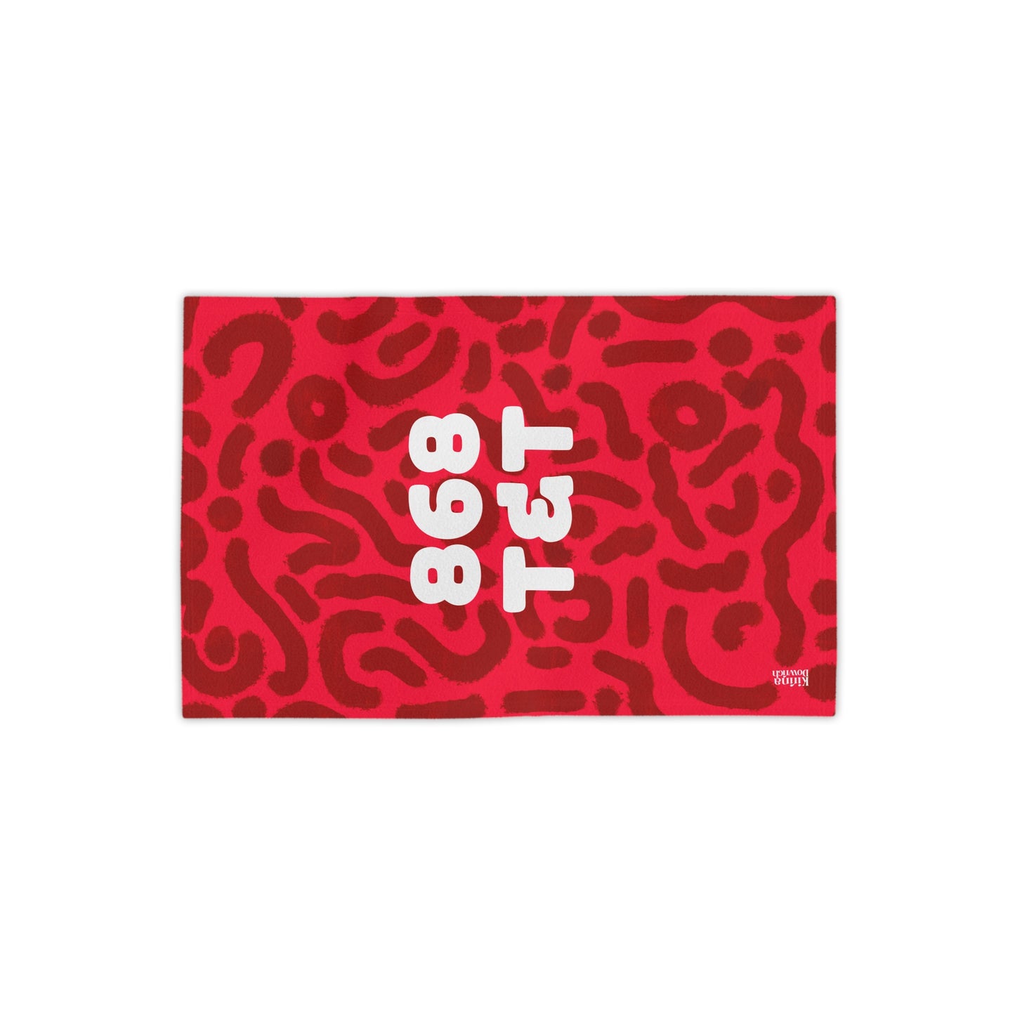 “868 T&T” Patterned Beach Towel — Bold Graphic & Abstract Maze Design