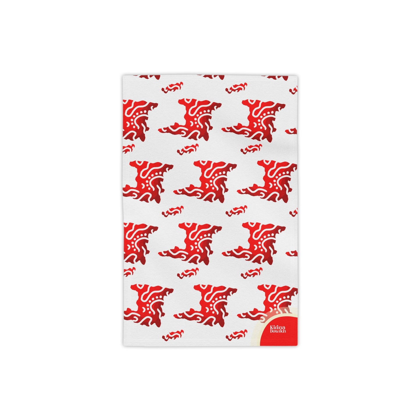 “Patriotic Islands” Patterned Beach Towel — Bold Graphic & Abstract Design
