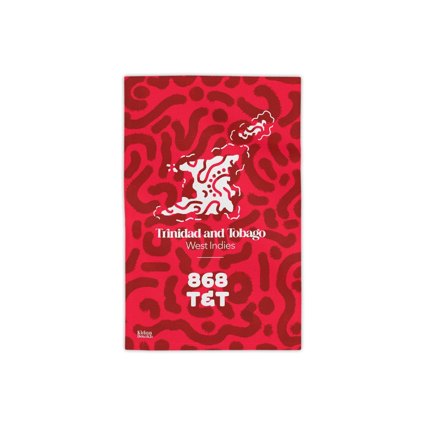 “868 T&T” Patterned Beach Towel — Bold Graphic & Abstract Maze Design