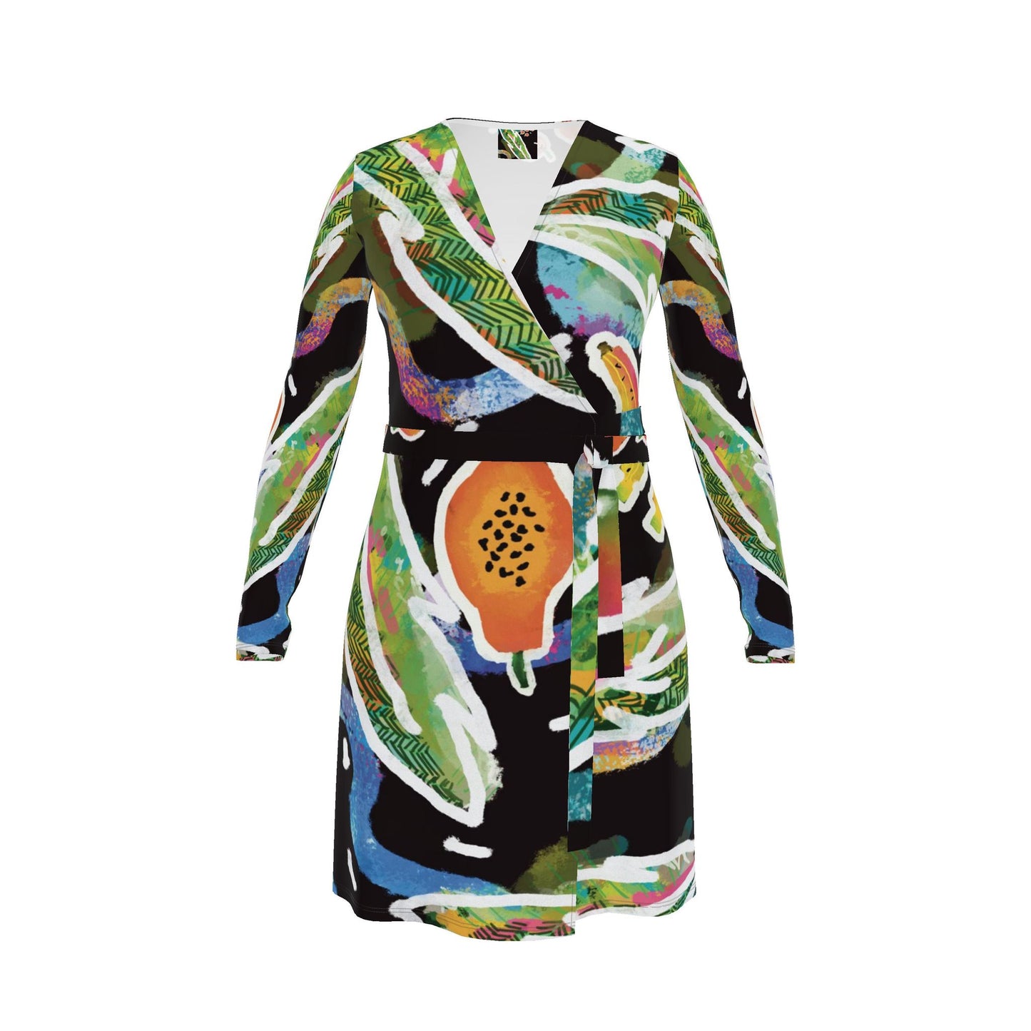 Wrap Dress in “Island Harvest”
