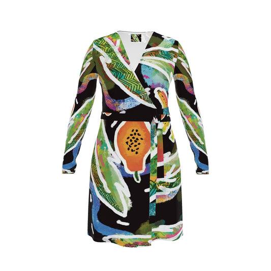 Wrap Dress in “Island Harvest”