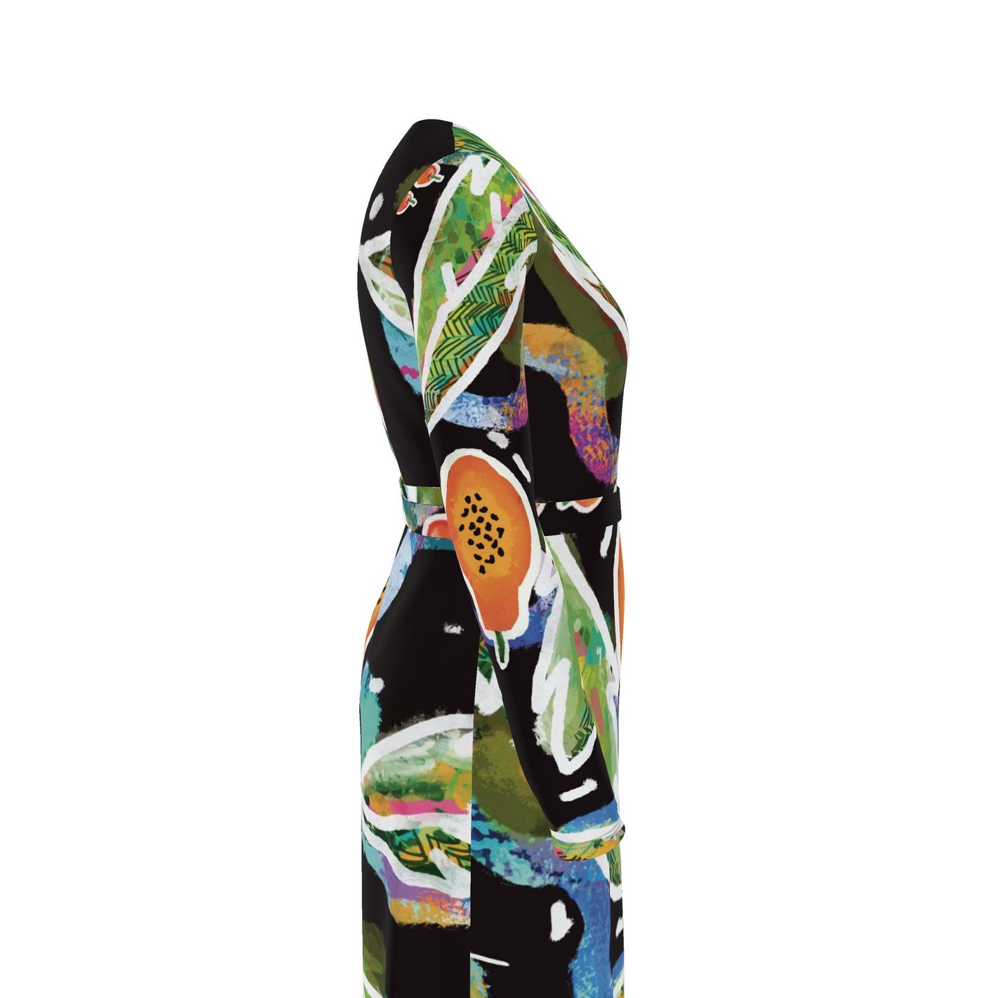 Wrap Dress in “Island Harvest”