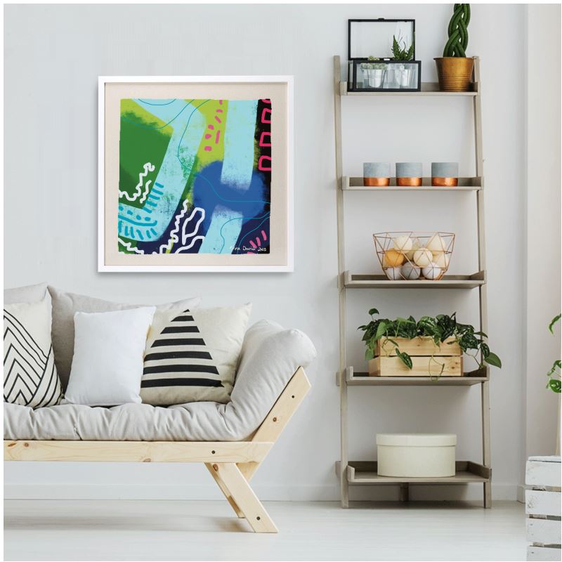 Framed Silk Scarf in “Tucuche”