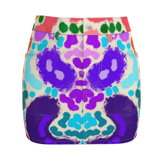 “Masquerade 3.0” Denim Mini Skirt