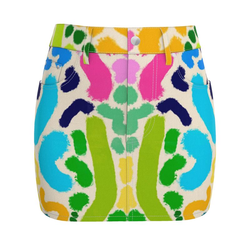 “Masquerade” Denim Mini Skirt