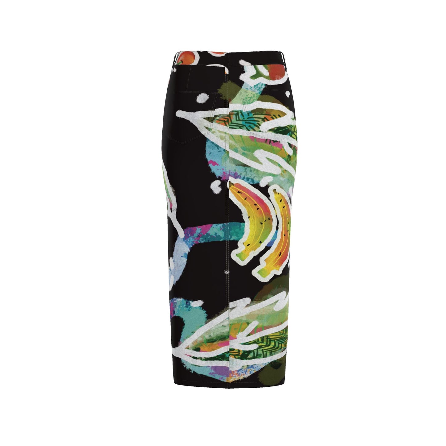 “Island Harvest” Denim Maxi Skirt