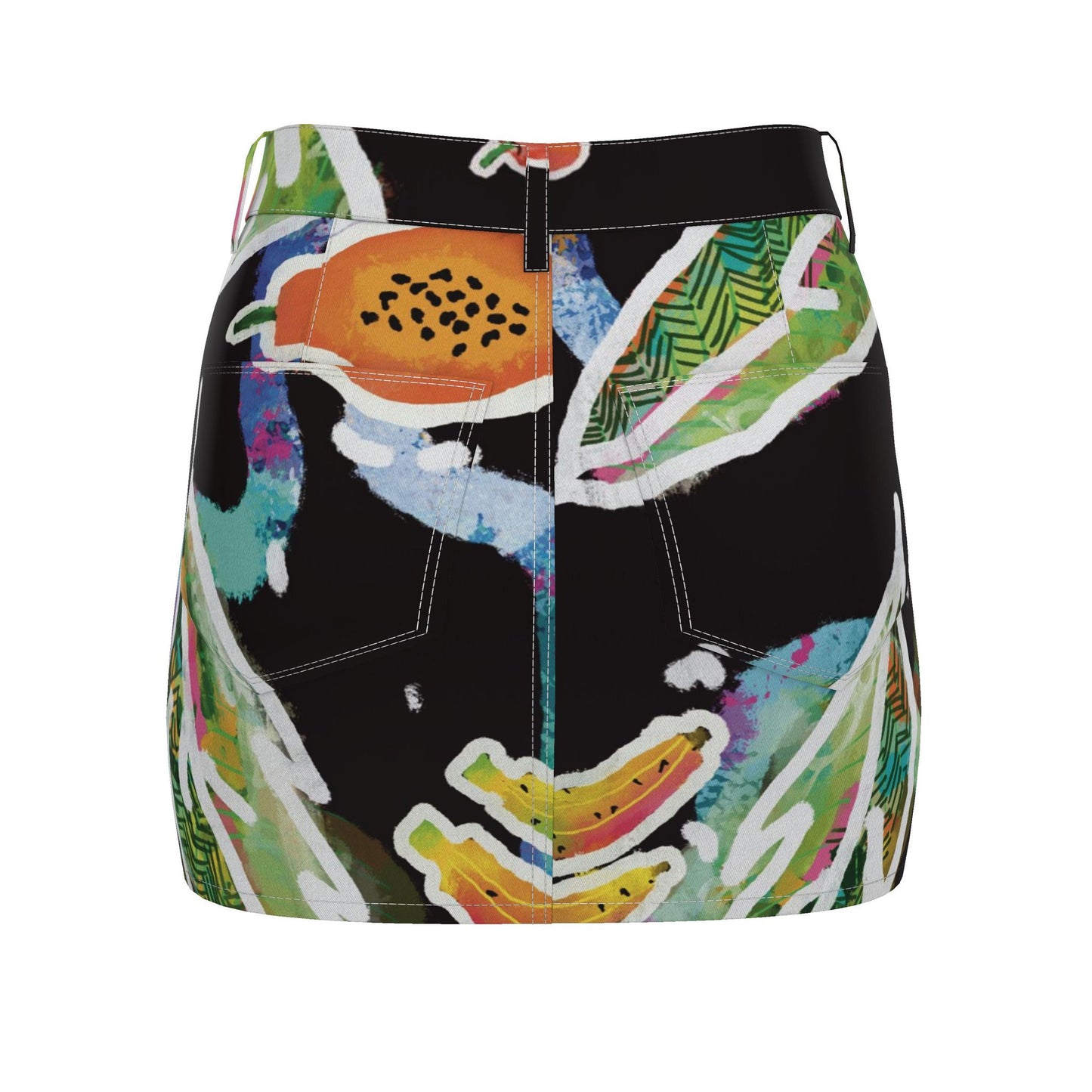 “Island Harvest” Denim Mini Skirt