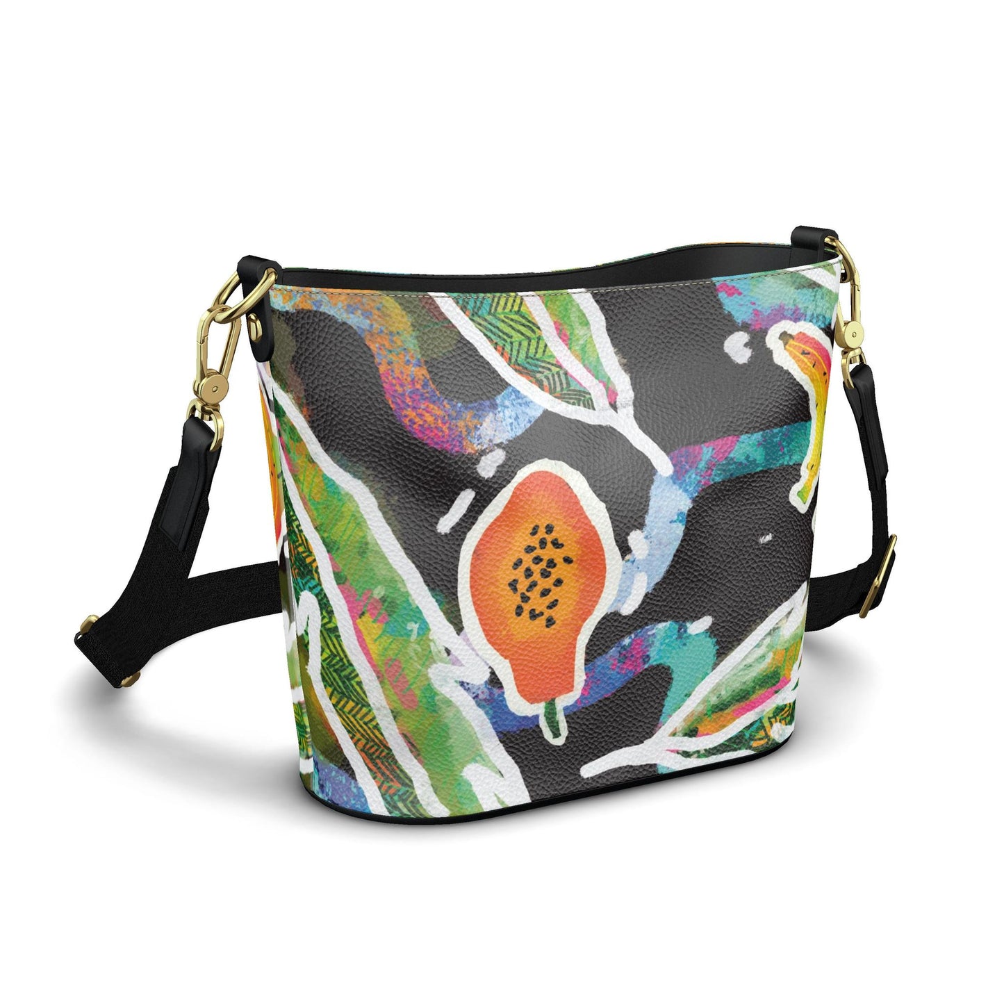 Penzance Large Leather Bucket Tote in “Island Harvest”