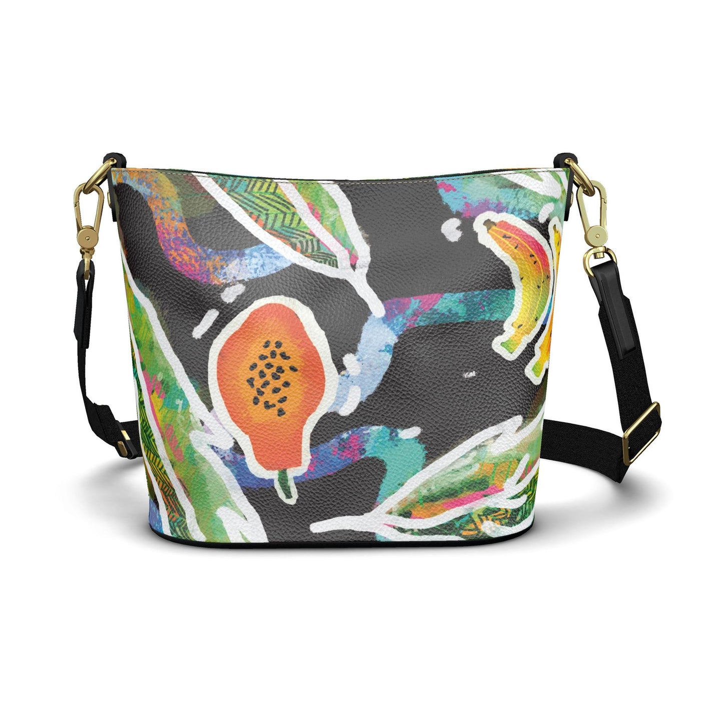 Penzance Large Leather Bucket Tote in “Island Harvest”