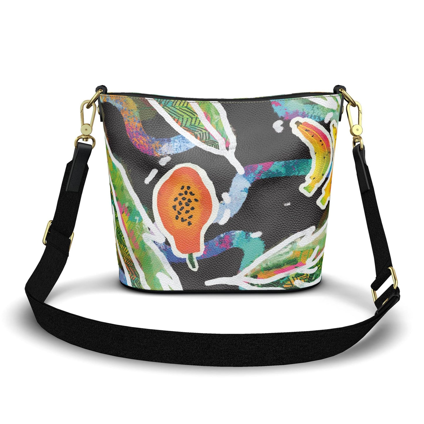 Penzance Large Leather Bucket Tote in “Island Harvest”
