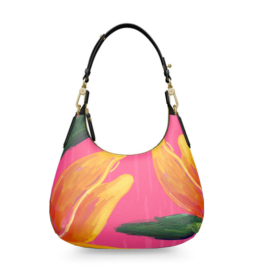 Mini Curve Bag in “Oiseau de Paradis”