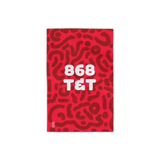 “868 T&T” Patterned Beach Towel — Bold Graphic & Abstract Maze Design