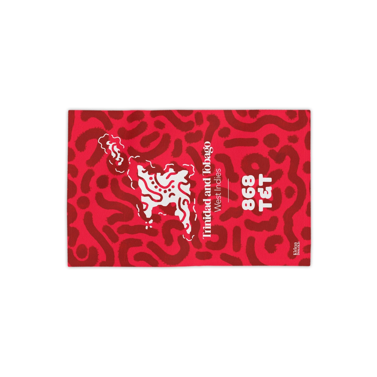 “868 T&T” Patterned Beach Towel — Bold Graphic & Abstract Maze Design