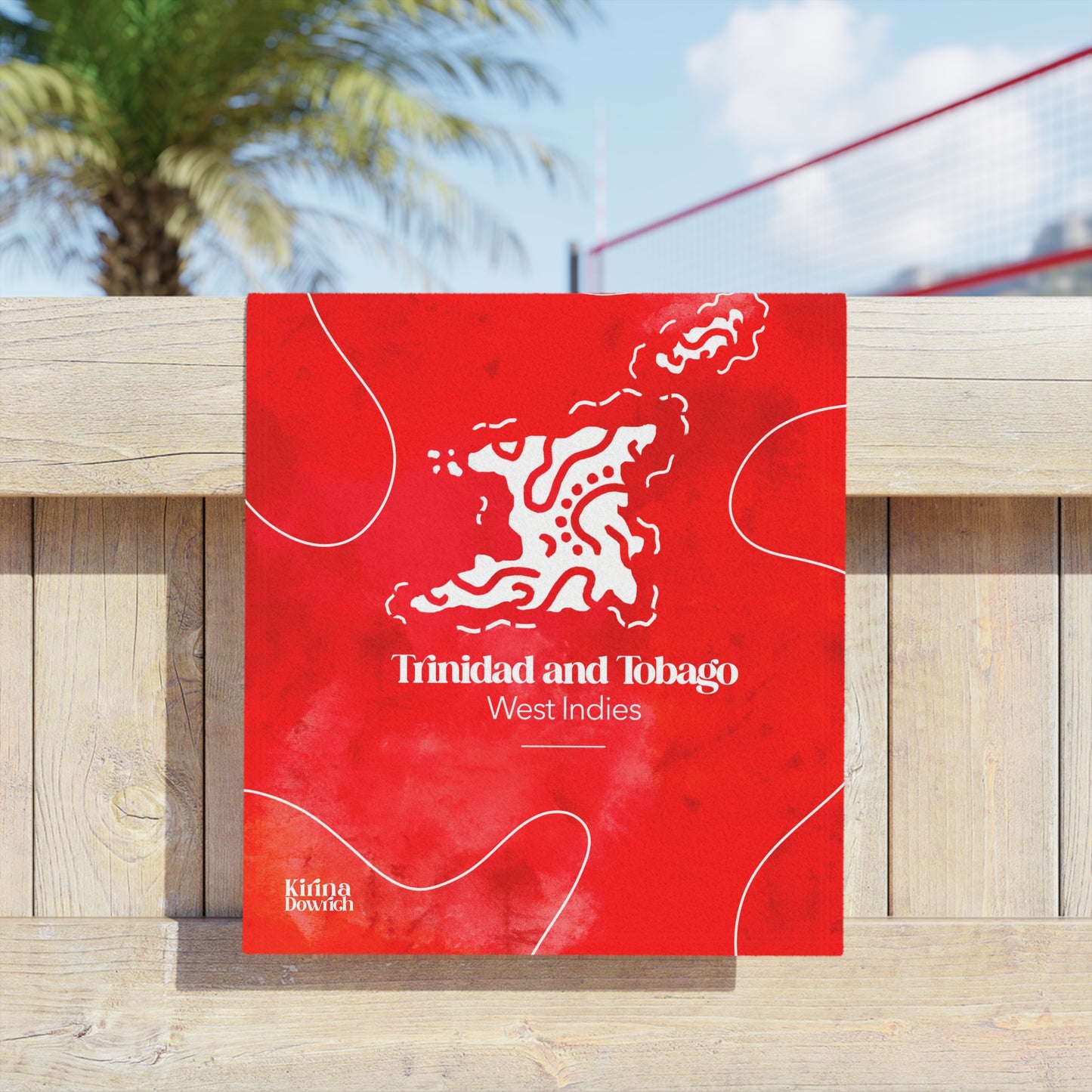 “Trinidad and Tobago” Beach Towel — Bold Graphic & Contemporary Design