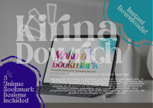 Make-a-Bookmark Printable • Waves Theme