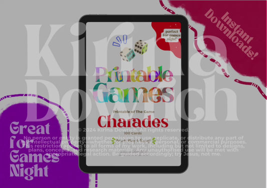 Libro electrónico imprimible sobre el juego Charadas